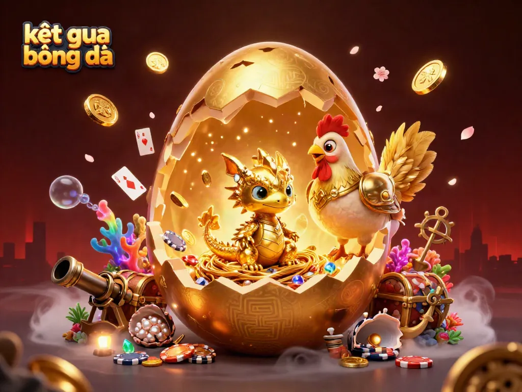 Experience kết quả bóng đá updates with a dazzling dragon and golden chips in a vibrant casino scene.